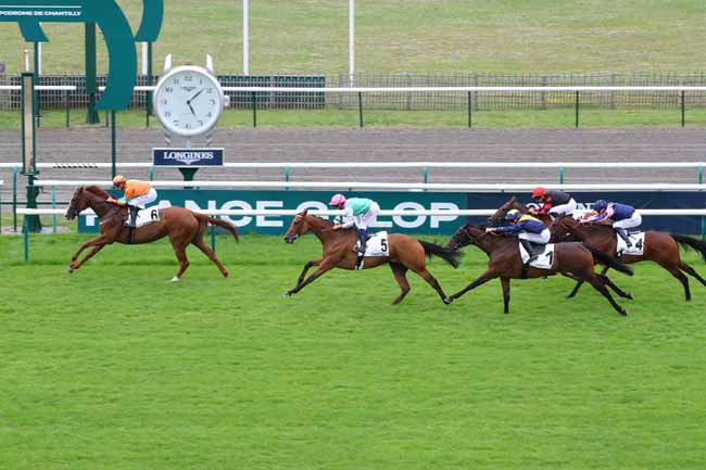 Photo d'arrivée de la course pmu PRIX DE LA PEPINIERE - FONDS EUROPEEN DE L'ELEVAGE à CHANTILLY le Dimanche 14 juillet 2024