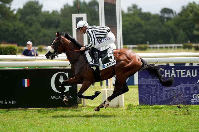 Photo d'arrivée de la course pmu PRIX CENTURY 21 DUPRAT - DONNESSE à LA TESTE DE BUCH le Dimanche 21 juillet 2024