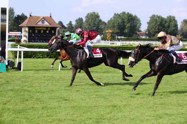 Photo d'arrivée de la course pmu PRIX DISTILLERIE DE LA SEINE (PRIX DES COSMOS) à CLAIREFONTAINE le Mercredi 31 juillet 2024