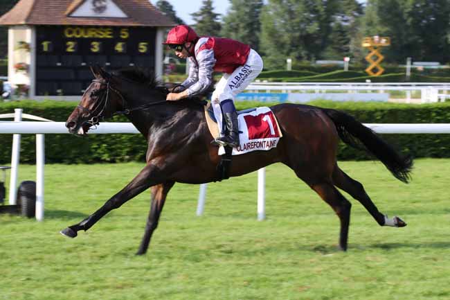 Photo d'arrivée de la course pmu PRIX CONFRERIE DES FINS GOUSTIERS DU PRE-BOCAGE (PRIX KALAMOUN) à CLAIREFONTAINE le Mercredi 31 juillet 2024