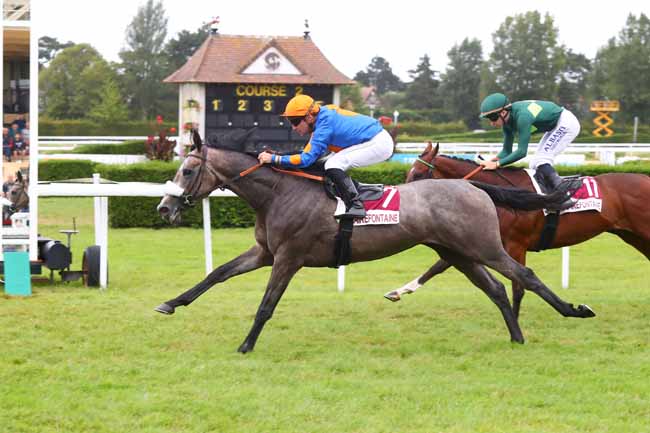 Photo d'arrivée de la course pmu PRIX PARIS HIPPIQUES EN LIGNE GENYBET (PRIX DU HAUT BOIS) à CLAIREFONTAINE le Vendredi 9 août 2024