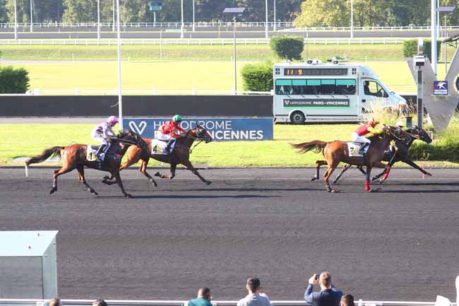 Photo d'arrivée de la course pmu PRIX DE L'HIPPODROME DE VANNES-SENE à PARIS-VINCENNES le Jeudi 19 septembre 2024