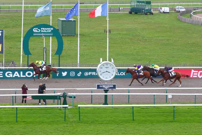 Photo d'arrivée de la course pmu PRIX D'INDROLLES à CHANTILLY le Mardi 15 octobre 2024