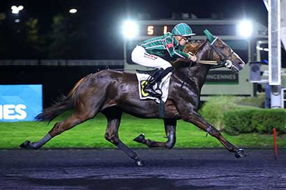 Photo d'arrivée de la course pmu PRIX HERVE CERAN-MAILLARD à PARIS-VINCENNES le Vendredi 25 octobre 2024