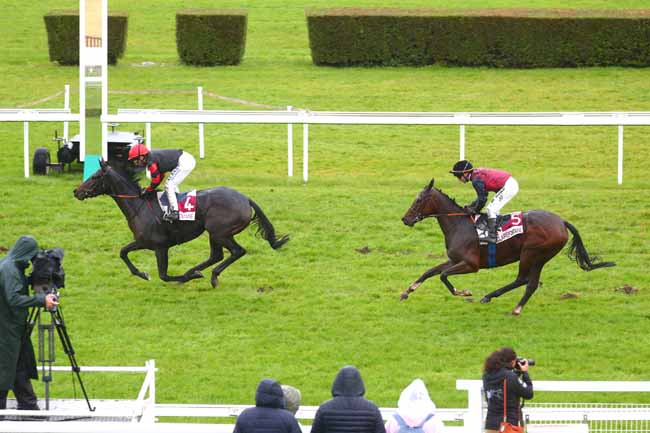 Photo d'arrivée de la course pmu PRIX LOISIRS NORMANDIE (PRIX DE LA CROIX FERRET) à CLAIREFONTAINE le Vendredi 25 octobre 2024