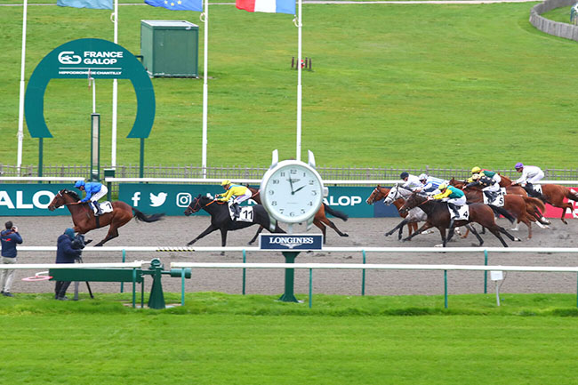 Photo d'arrivée de la course pmu PRIX DE LA ROTONDE DE MINERVE à CHANTILLY le Mardi 12 novembre 2024