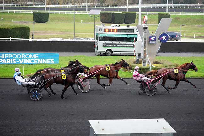 Photo d'arrivée de la course pmu PRIX DE CROISSANVILLE à PARIS-VINCENNES le Mercredi 1 janvier 2025