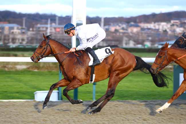 Photo d'arrivée de la course pmu PRIX DU CHEMIN DE FER à DEAUVILLE le Vendredi 3 janvier 2025