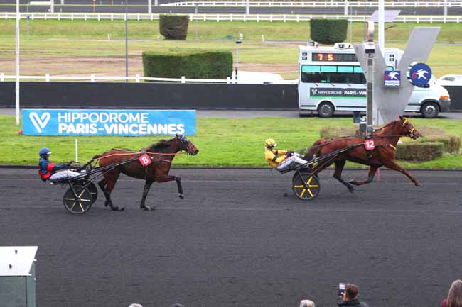 Photo d'arrivée de la course pmu PRIX DE L'AVEYRON à PARIS-VINCENNES le Lundi 6 janvier 2025