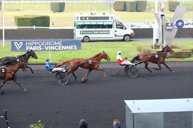 Photo d'arrivée de la course pmu PRIX DE TIGNES à PARIS-VINCENNES le Samedi 11 janvier 2025