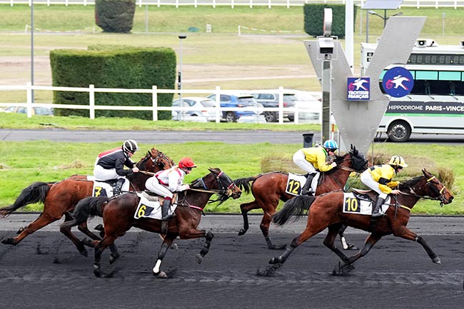 Photo d'arrivée de la course pmu PRIX DES BALEARES à PARIS-VINCENNES le Jeudi 23 janvier 2025