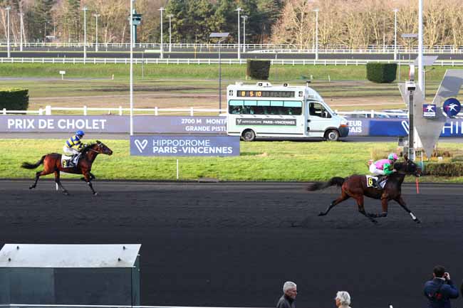 Photo d'arrivée de la course pmu PRIX DE CHOLET à PARIS-VINCENNES le Jeudi 30 janvier 2025