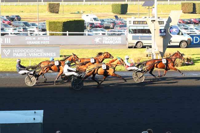 Photo d'arrivée de la course pmu PRIX LEOPOLD VERROKEN à PARIS-VINCENNES le Dimanche 2 février 2025