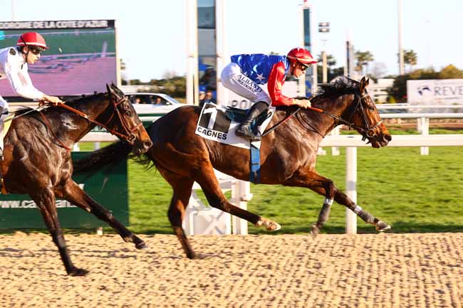 Photo d'arrivée de la course pmu PRIX DE MILAN à CAGNES-SUR-MER le Lundi 3 février 2025