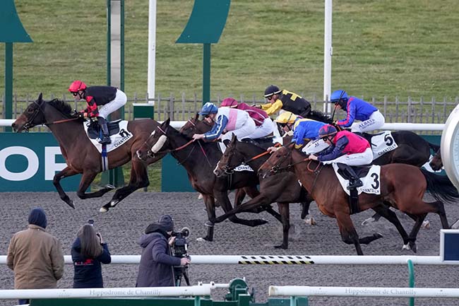 Photo d'arrivée de la course pmu PRIX DE LA FONTAINE D'ORRY à CHANTILLY le Vendredi 28 février 2025