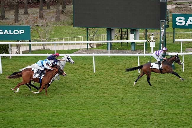 Photo d'arrivée de la course pmu PRIX RIVERQUEEN à SAINT CLOUD le Jeudi 20 mars 2025