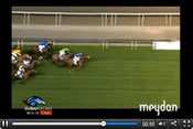 La photo de Dubai Racing Meydan Video logo video hippodrome de meydan, dubai, dubai world cup