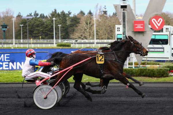 La photo de Helios Somolli Arrivée Quinté+ Pmu Prix de Marcenat 2022 à Vincennes