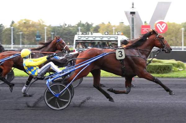 La photo de Jiosco De Phyt's Arrivée Quinté+ Pmu Prix Freia à Vincennes