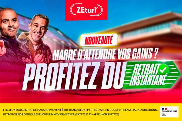 La photo de Zeturf lance le Retrait Instantané 