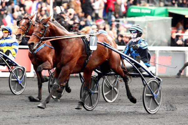 La photo de Idao De Tillard Arrivée Quinté+ PMU Prix de France Speed Race, Amérique Races PMU à Vincennes