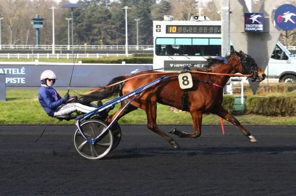 La photo de Rikita Jp arrivée Quinté+ Prix de Fontainebleau à Vincennes